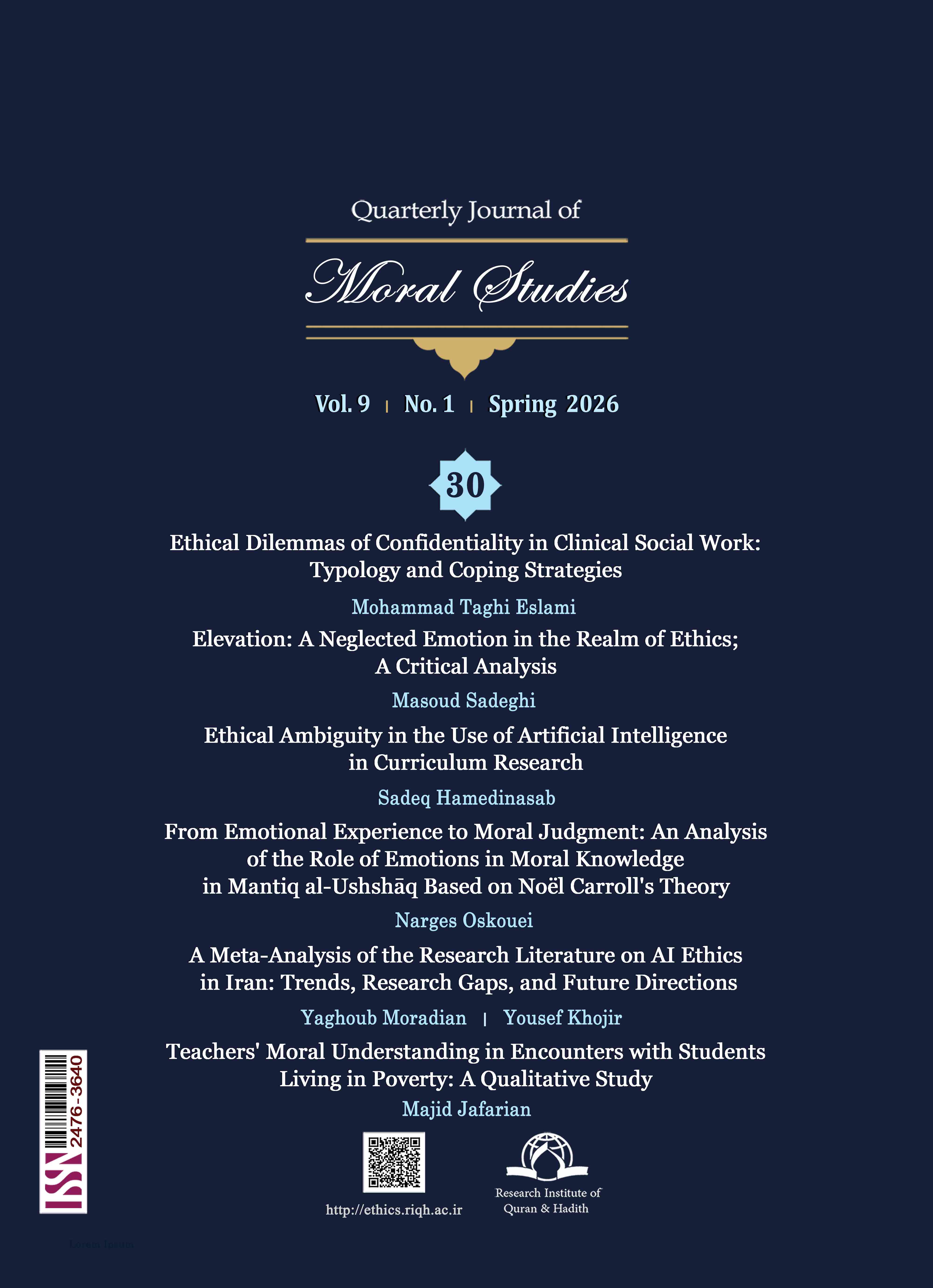 Journal of  Moral Studies