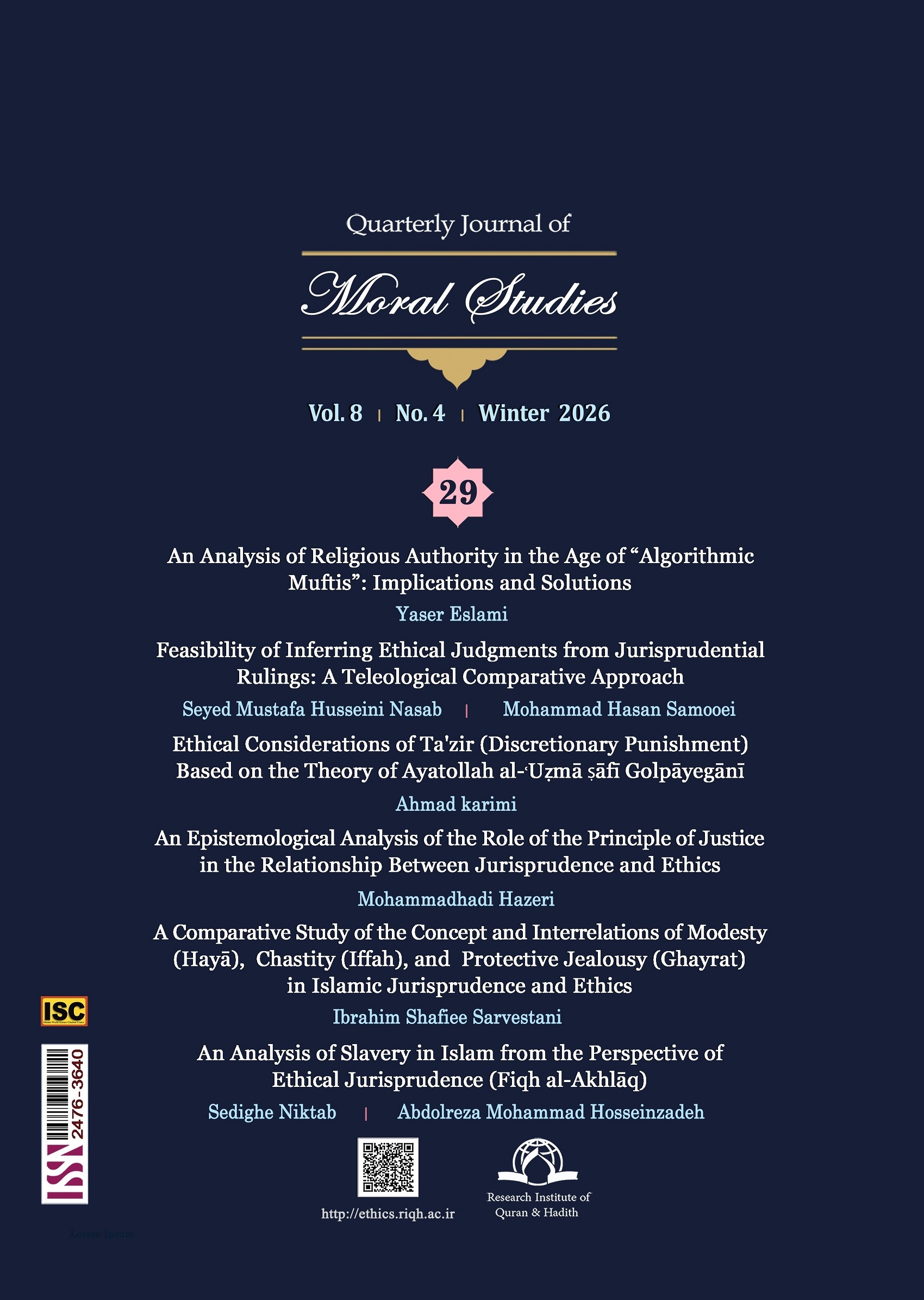 Journal of  Moral Studies